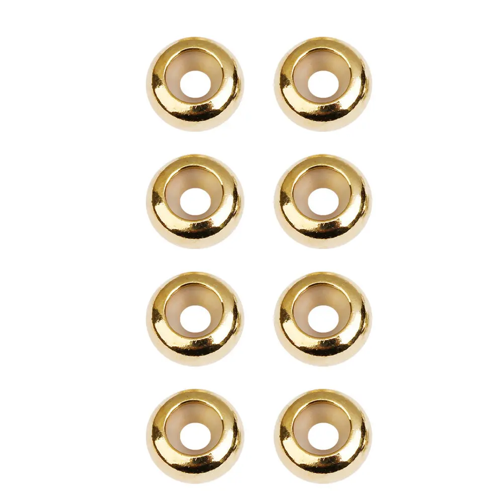 20Pcs Silicone Positioning Beads Copper Base Flat Stopper Spacer Beads DIY Jewelry Making Chain Length Adjuster 6Mm Outer
