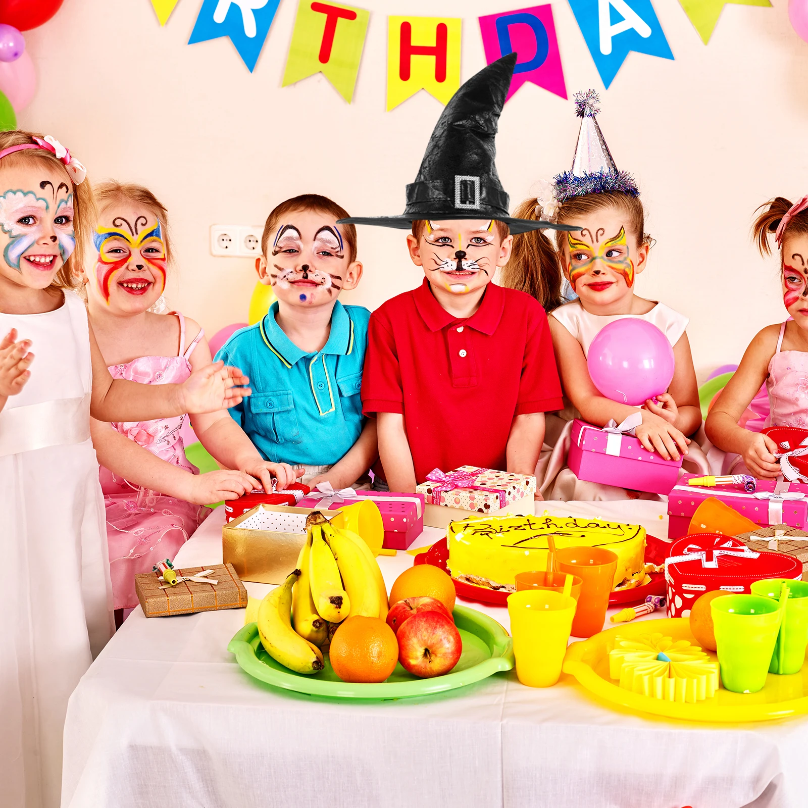 

1Pcs Vintage Style Black Witch Hat Suitable for Halloween Cosplay Parties Costume Decorative Prop Halloween Hat