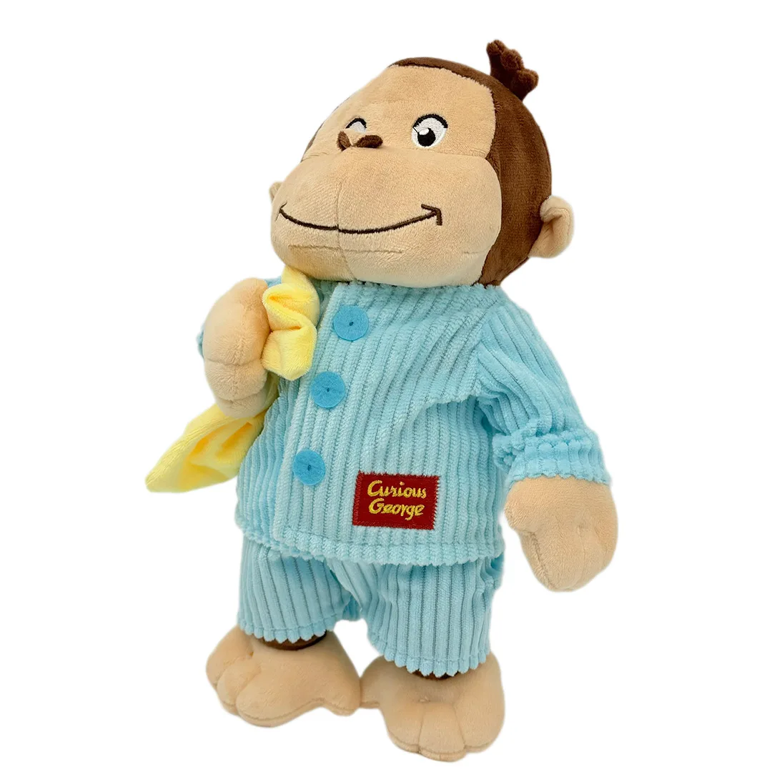 

34CM New Cartoon Anime Curious George Plush Toy Monkey Stuffed Animal Doll Soft Game peripheral Kid Fan Birthday Accompany Gifts