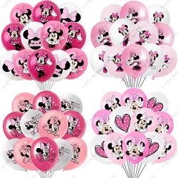 Disney 10/20/30 adet 12 inç pembe Minnie Mouse lateks balon parti malzemeleri parti balon balonlar doğum günü partisi süslemeleri için