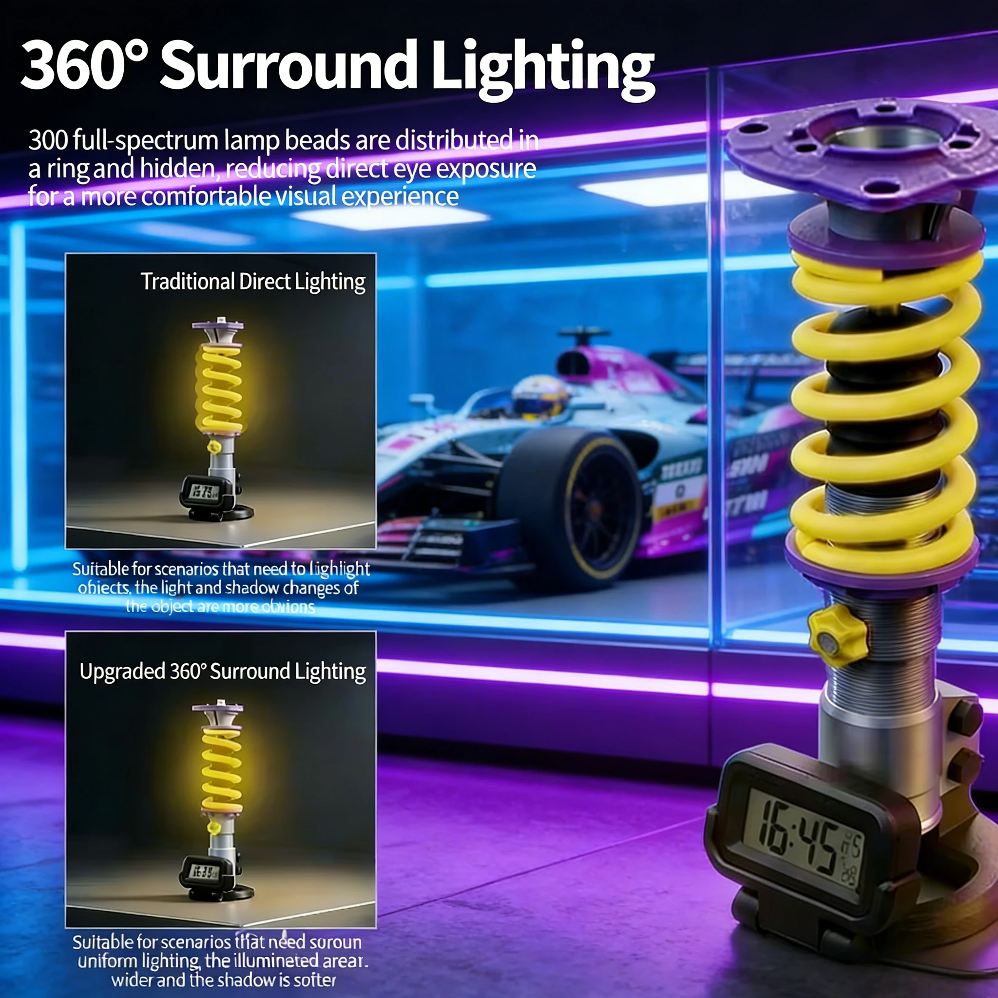 Auto & Motorcycle Parts | DLY Coilover Desk Lamp, Industrial Racing-Inspired Shock Absorber Replica Decor Light