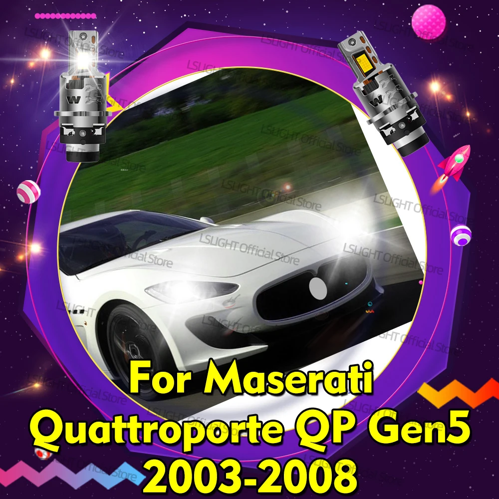 

2x HID To LED D2S D2R Head Lamps For Maserati Quattroporte QP Gen5 2003 2004 2005 2006 2007 2008 Auto Headlight 30000LM 110W 12V