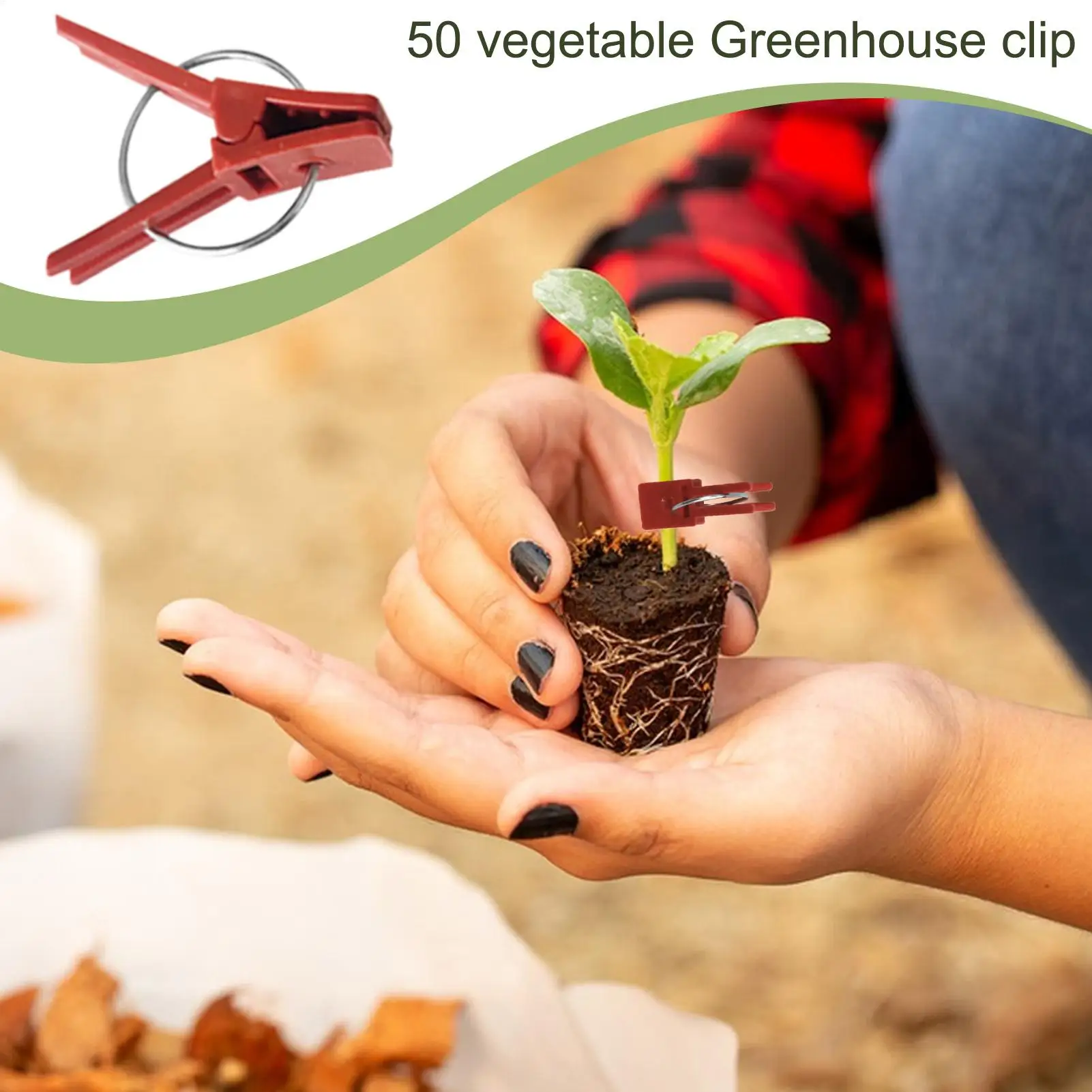 50Pcs/set Vegetable Grafting Clips Plant vine Fixing Clamp Climbing Supports Connects For Vegetable Vine Gardening