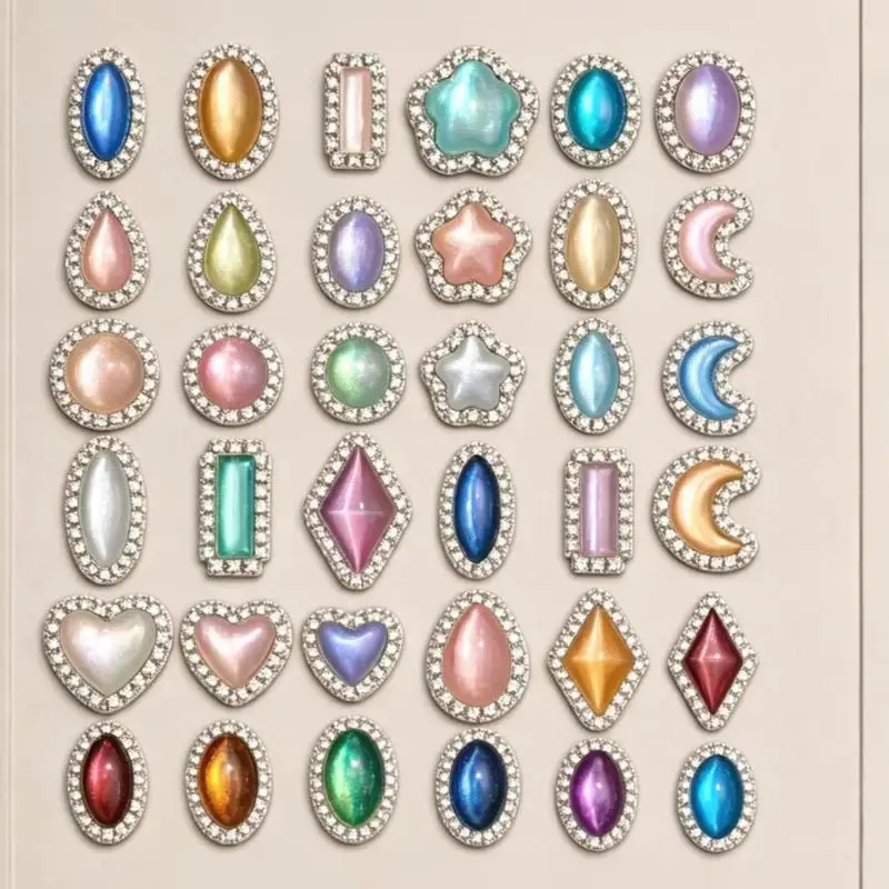 1Pcs New Highly Versatile And Practical New Egg-shaped Gemstone Nail Art Mold For DIY 3D Silicone Nail Decoration Tools - Box Pa