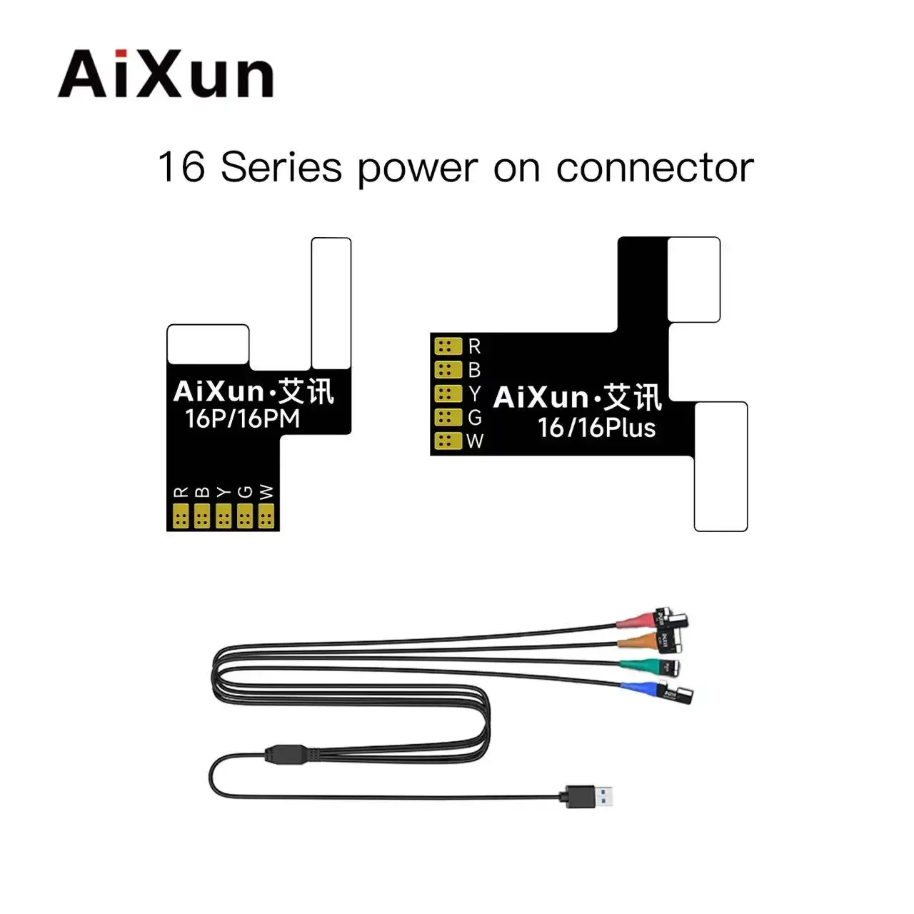 AIXUN P3208 P2408S Boot-up Power Supply Test Line FOR IPhone 7-16ProMax Mobile Phone Batery Motherboard One-click Booting Repair