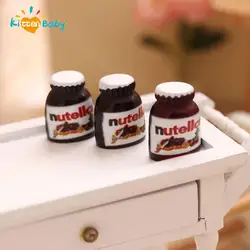 1セット1:12ドールハウスミニチュア食品ミニチョコレート醤油ジャム食品ふり再生ドールキッチンバービー人形おもちゃのアクセサリー