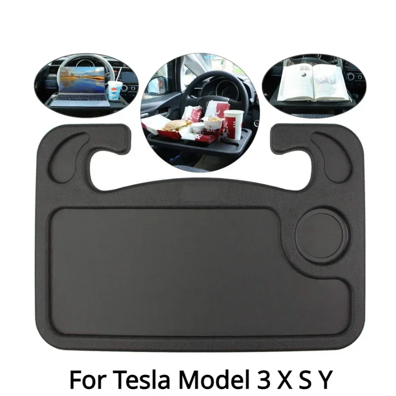 Car Travel Table for Tesla Model 3 X S Y Laptop Desk Multifunctional Steering Wheel Table Eating Notebook Holder Accessories