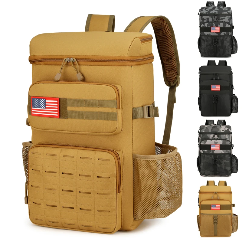 Тактический рюкзак Toposhine 25 л для мужчин и женщин, сумка для выживания на открытом воздухе, изоляционный рюкзак для пикника, походный рюкзак с держателем для бутылки
