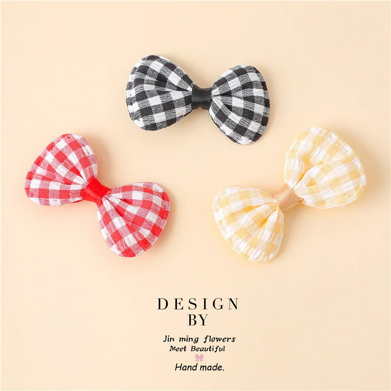 Colorful Bow Appliques for DIY Hat Clothes, Sewing Patches, Handmade Headwear, Hair Clips Accessories, 5*2.5cm, 30 PCs/Lot