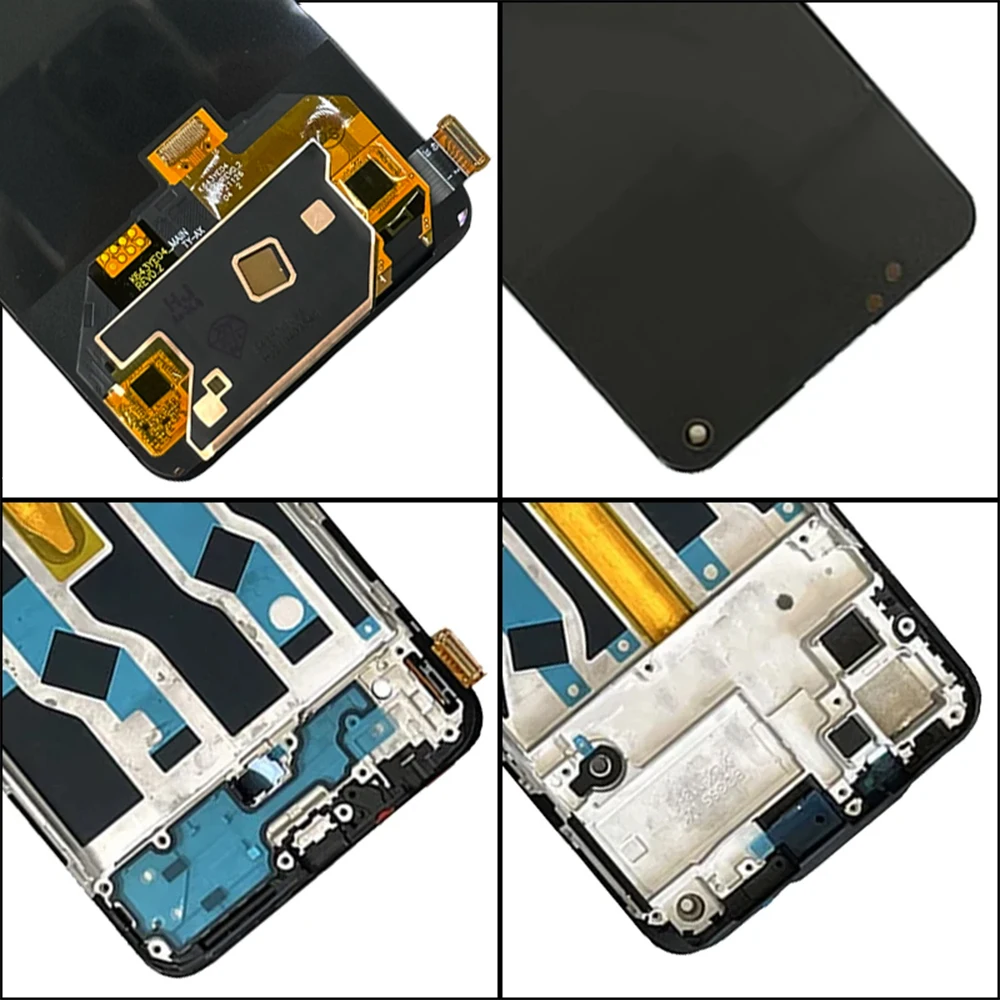 6.43'' AMOLED For OPPO Reno 5K LCD Display Touch Screen Digitizer For OPPO Reno5 K PEGM10 LCD With Fingerprint Replacement Parts