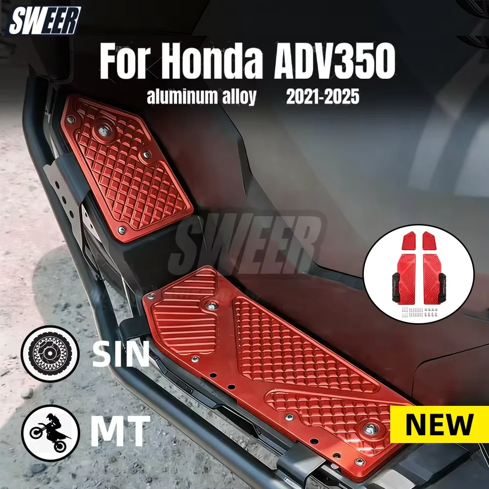 

For Honda ADV 350 ADV 350 adv350 2021-2025 Motorcycle Footpads Aluminum Alloy Pedal Modified Skid proof Footrest foot pads