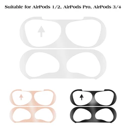 1 piece of metal dust sticker protective case, with packaging, compatible with Airpods Pro 2 1 Air Pods 3 4