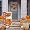 Fall Garden Flag 12x18 Double Sided Burlap, Welcome Autumn Pumpkin Football Yard Flag for Thanksgiving Seasonal Outdoor Deco jjp
