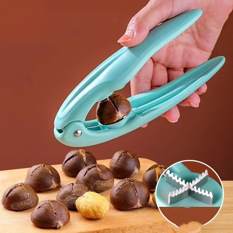 Stainless Steel Multifunctional Chestnut Clip Machine Nutcracker Opener Tool Nuts Walnut Cutter Sheller Chestnut Shelling Cutter