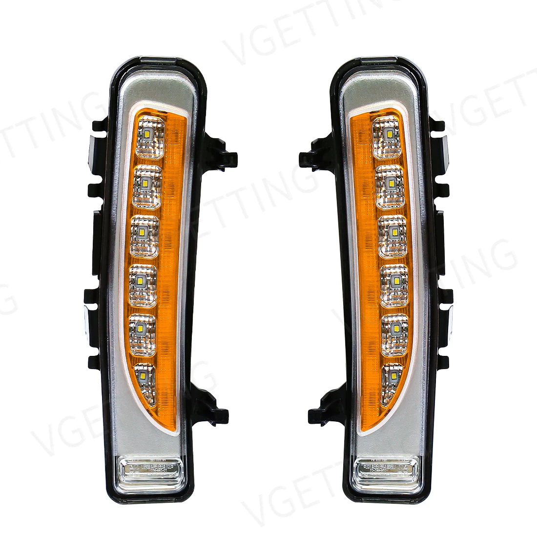 For Ford Edge 2009 2010 2011 2012 2013 2014 Start-Up Animation LED Daytime Running Light Two-color streamer Turn Signal Lamp12V