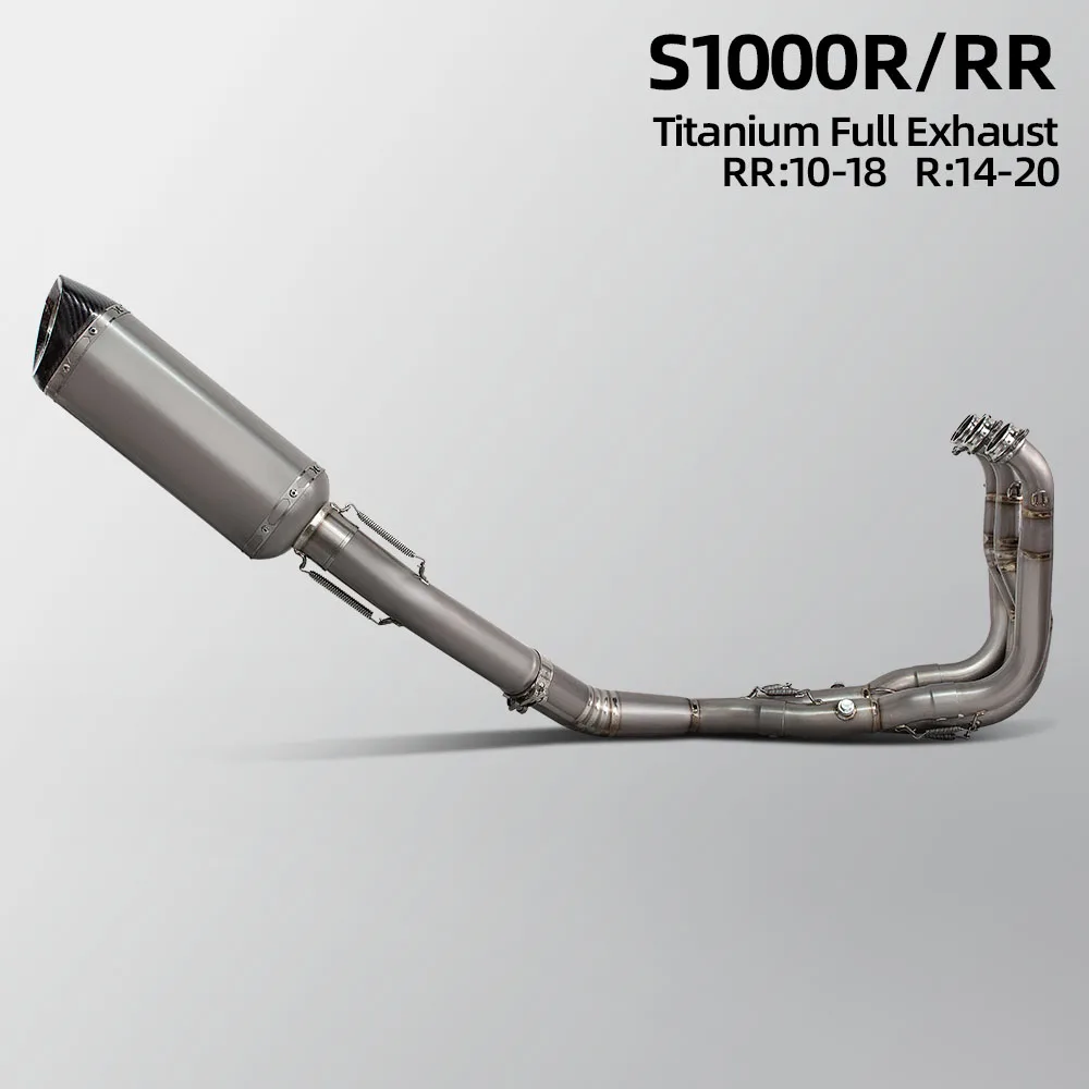 

Motorcycle Escape Full Titanium System Modify Kit Exhaust Manifold Muffler with DB Killer For S1000RR 2010-2018 S1000R 2014-2020