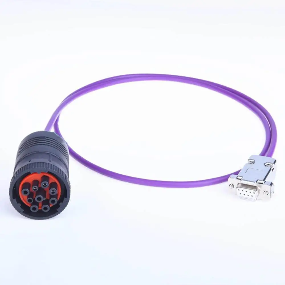 1m DB9 to J1939 Cable Adapter Cord for Vehicle Communication 9-Pin Serial Cable for Diagnostic Equipment