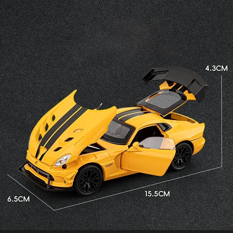 1:32 دودج فايبر SRT Supercar سبيكة سيارة Diecasts ولعبة المركبات لعبة معدنية نموذج سيارة مجموعة الصوت والضوء لعبة أطفال