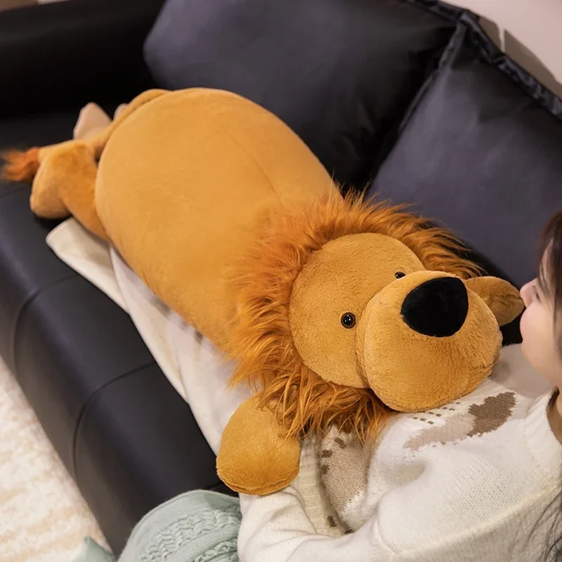 Kawaii Forest Realistic Lion Plush Pillow Soft Stuffed Animal Toy for Sofa/Bed Decor, Kids Boyfriend Gift 40-120cm