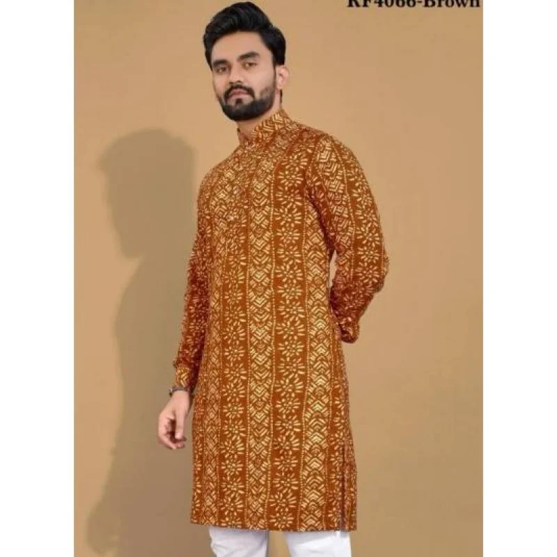 Мужской цифровой печатный Kurta Vardha, обычный воротник-стойка, длинный, подходит для всех случаев, таких свадьба, Hari Raya Aidilfitri