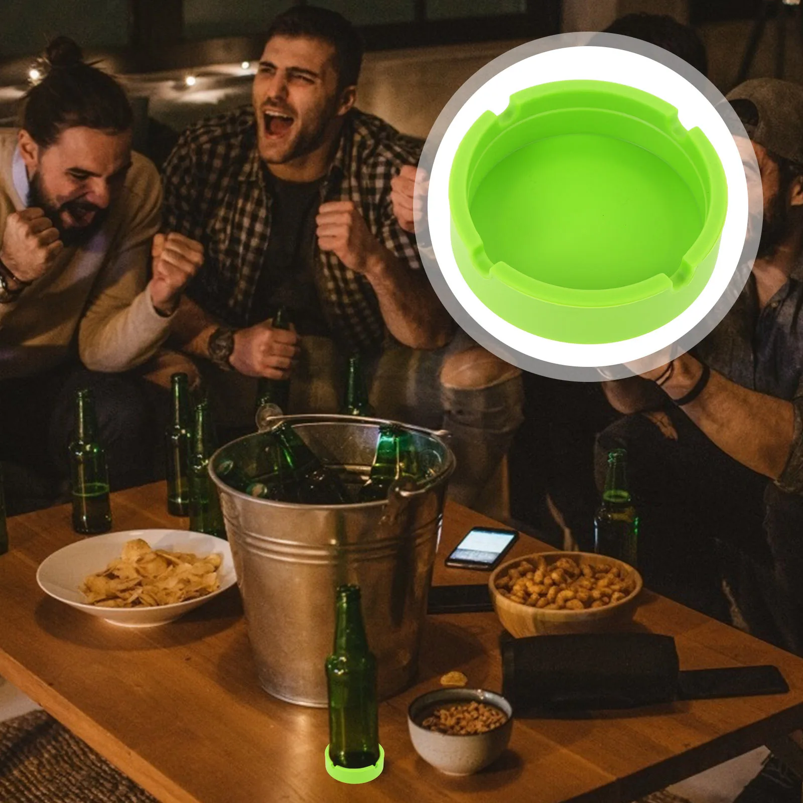 

Wine Bottle Holder Silicone Coaster Non Slip Design Vibrant Colors Suitable Various Beer Bottles Wine Coasters for Bottles