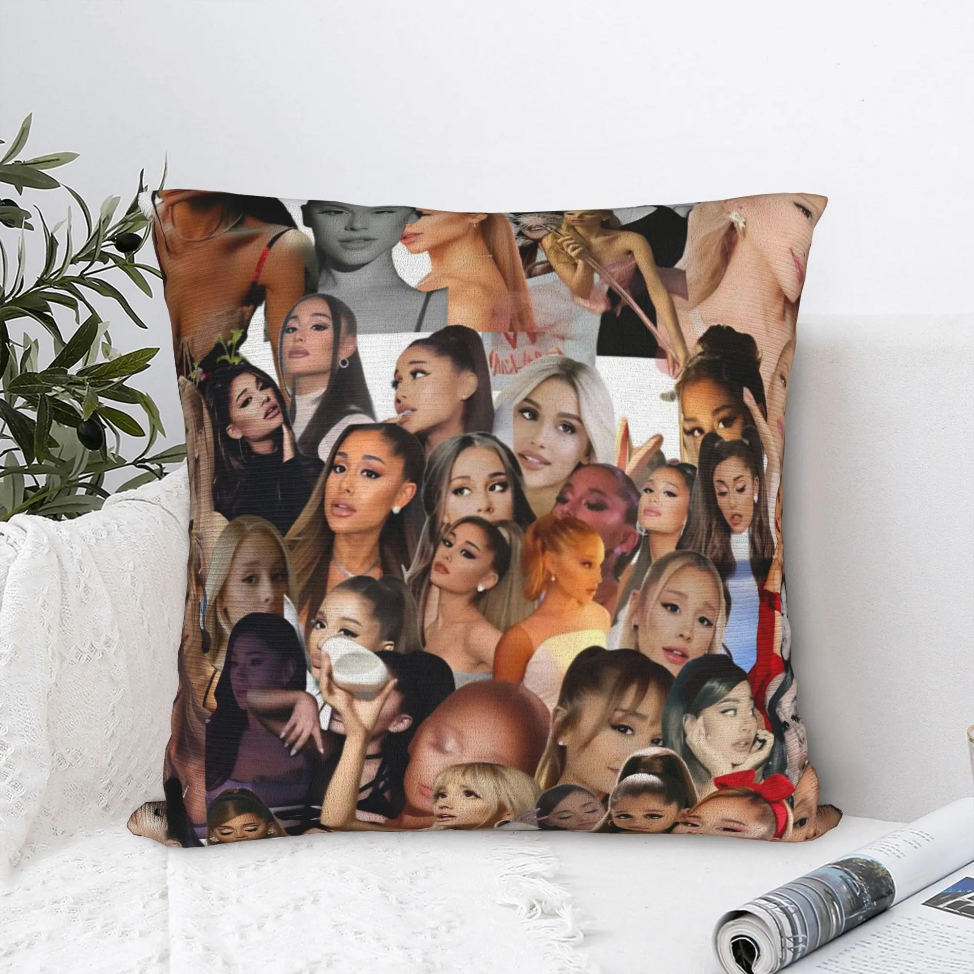Arianas Pop Singer Grandes Pillowcase Soft Polyester Cushion Cover Decorations Sunshine Pillow Case Cover Home Wholesale
