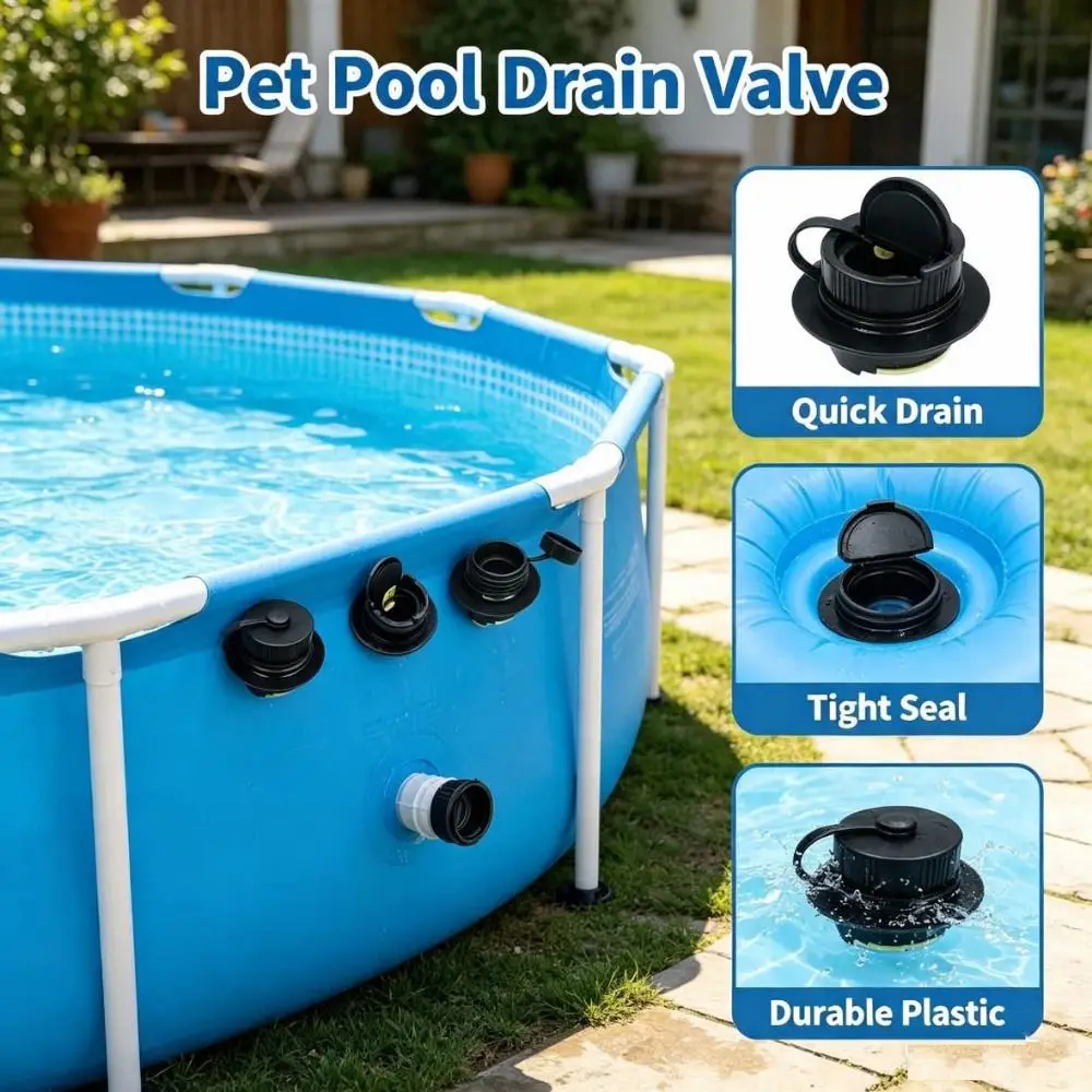 New 31/29.5/42mm Inflatable Boat Air Valve Black PVC Plastic Rubber Boat Tent Intake Exhaust Boat Valve Nozzle Marine Valve