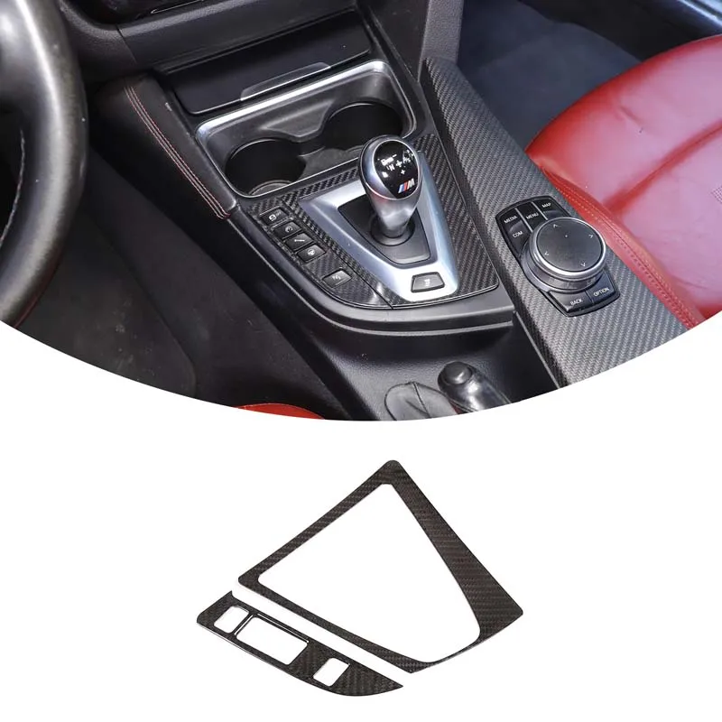 

Для BMW M3 M4 F80 F82 2014-2019: Мягкая карбоновая накладка на центральную консоль, рамка панели переключения передач, декоративные наклейки, аксессуары для интерьера