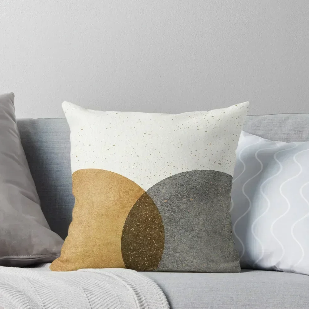 

Circle Abstract - Gold Grey Texture Throw Pillow anime girl christmas pillowcases Pillowcases Bed Cushions pillow