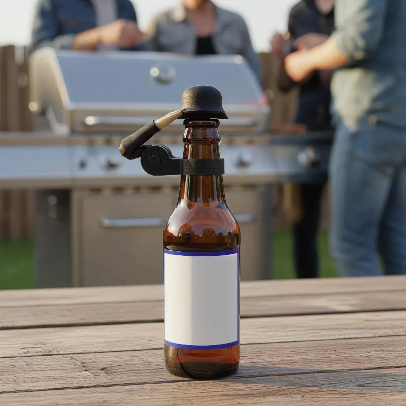 Creative Helmet Soldier Salute Beer Bottle Cap Durable Food Grade Sealing Lid for Home Bar Outdoor Gathering Drink Accessory