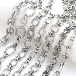 1 Meter Multi Styles Stainless Steel Punk Chains For Jewelry Making DIY Thick Big Chains For Jewelry Making Bracelet Necklace