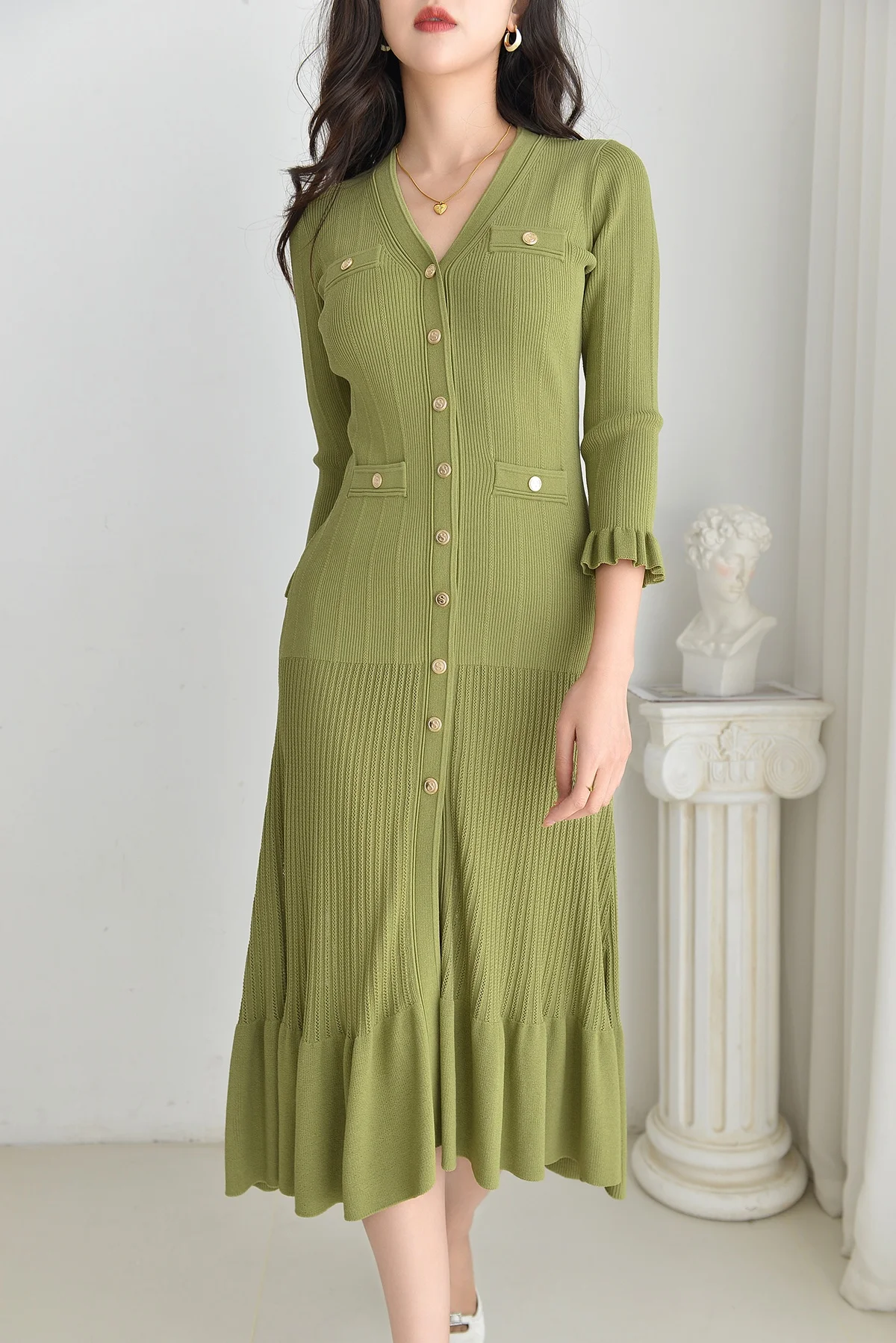 Ele خمر محبوك الدكتور بسيط شيك الأزهار فاي الذيل تنورة طويلة الأوروبية Faion Sle الملابس النسائية الصيف الدكتور