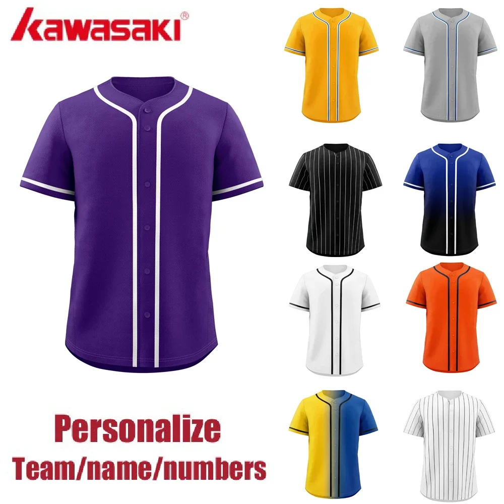 Custom Baseball Jersey Full Botton Holiday Party T-shirts Personalized Name Logo Number Adult Kids Training Uniform Unisex