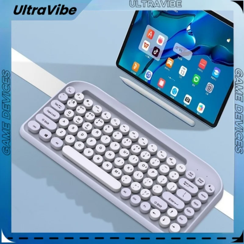 2024 New 2.4g Wireless Bluetooth Dual Mode Keyboard Female Office Quiet Compact Portable Numeric Keyboard Suitable Tablet Laptop