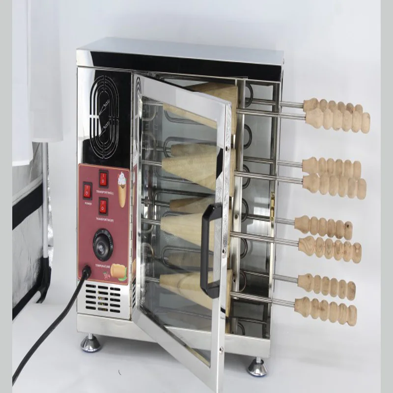 롤러 전기 헝가리 굴뚝 케이크 메이커 그릴 오븐 기계 와플 메이커 빵 롤 베이킹 기계