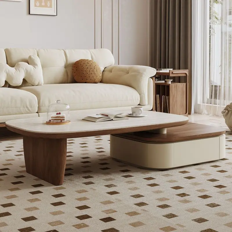 Средневековый стиль, круглый журнальный столик из орехового дерева, небольшой круглый стол.