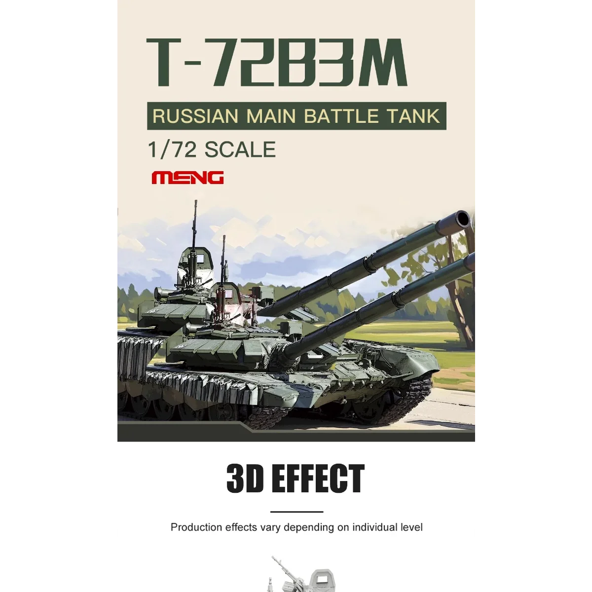 

Rapid transportation Russian T-72B3M Main Battle Tank MENG Plastic Assembled Tank Model Kit MENG 72007 1/72 Scale in stock