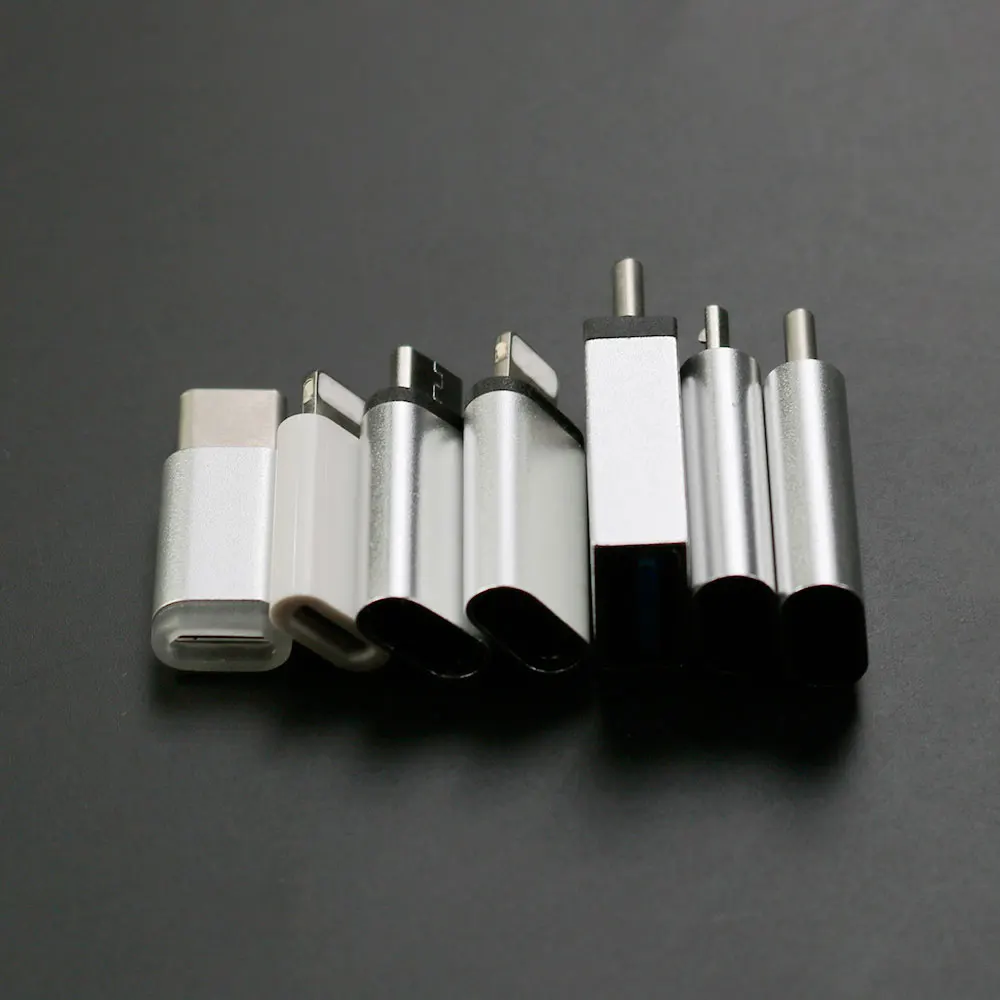 YUXI Silber 1PCS Micro USB zu Konverter Adapter Für iPhone X 8 7 6 Plus Typ C/IOS zu Micro USB Adapter Für Samsung S8 Xiaomi – Detail 3