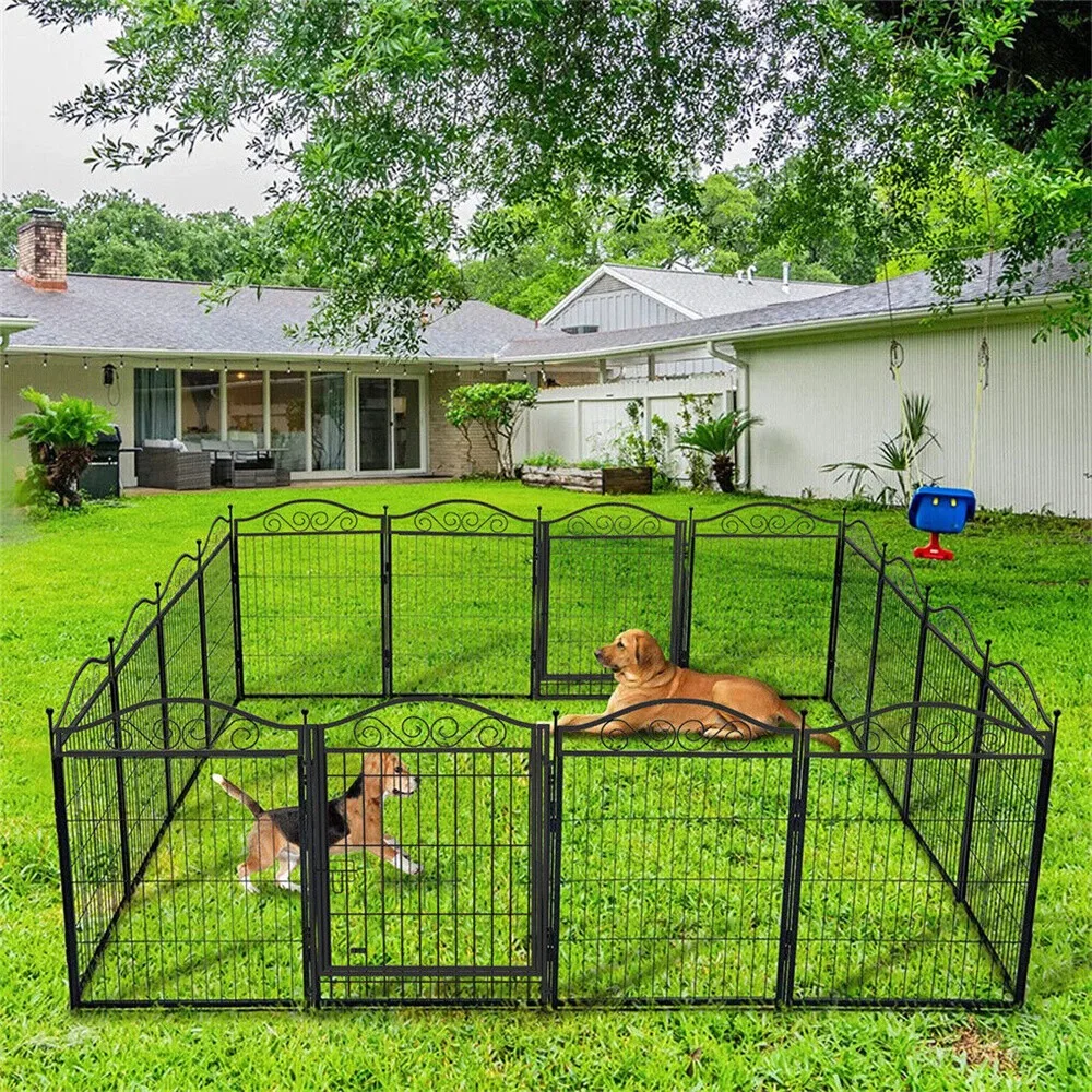 

Heavy Duty Dog Playpen Outdoor Exercise Pen With Door For Large/medium/small Pet