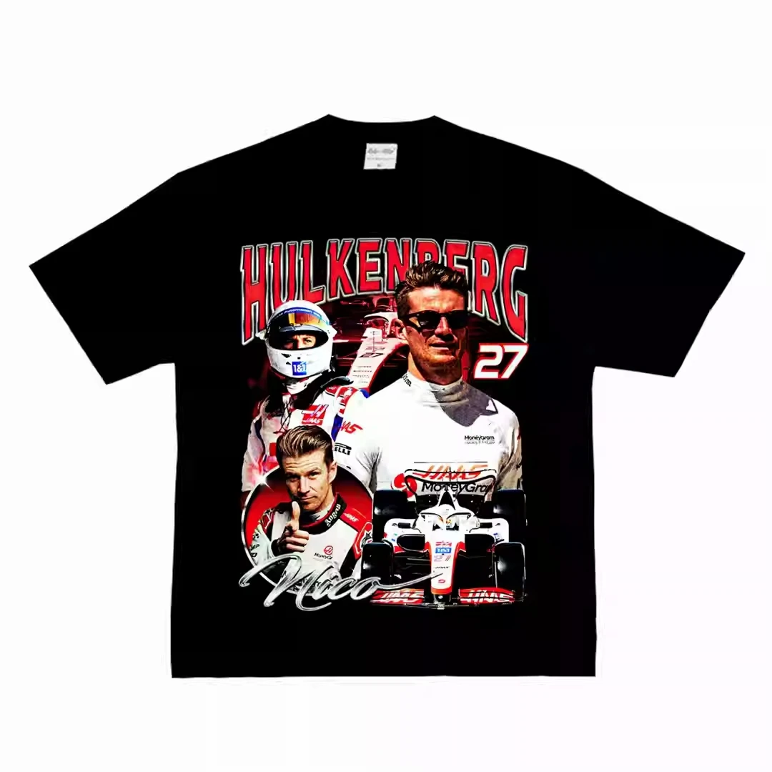 

Футболка Nico Hulkenberg F1 Pro для мужчин и женщин, в стиле Y2K, для гонок и уличной моды, из мягкого хлопка, с коротким рукавом, с ярким принтом, с круглым вырезом