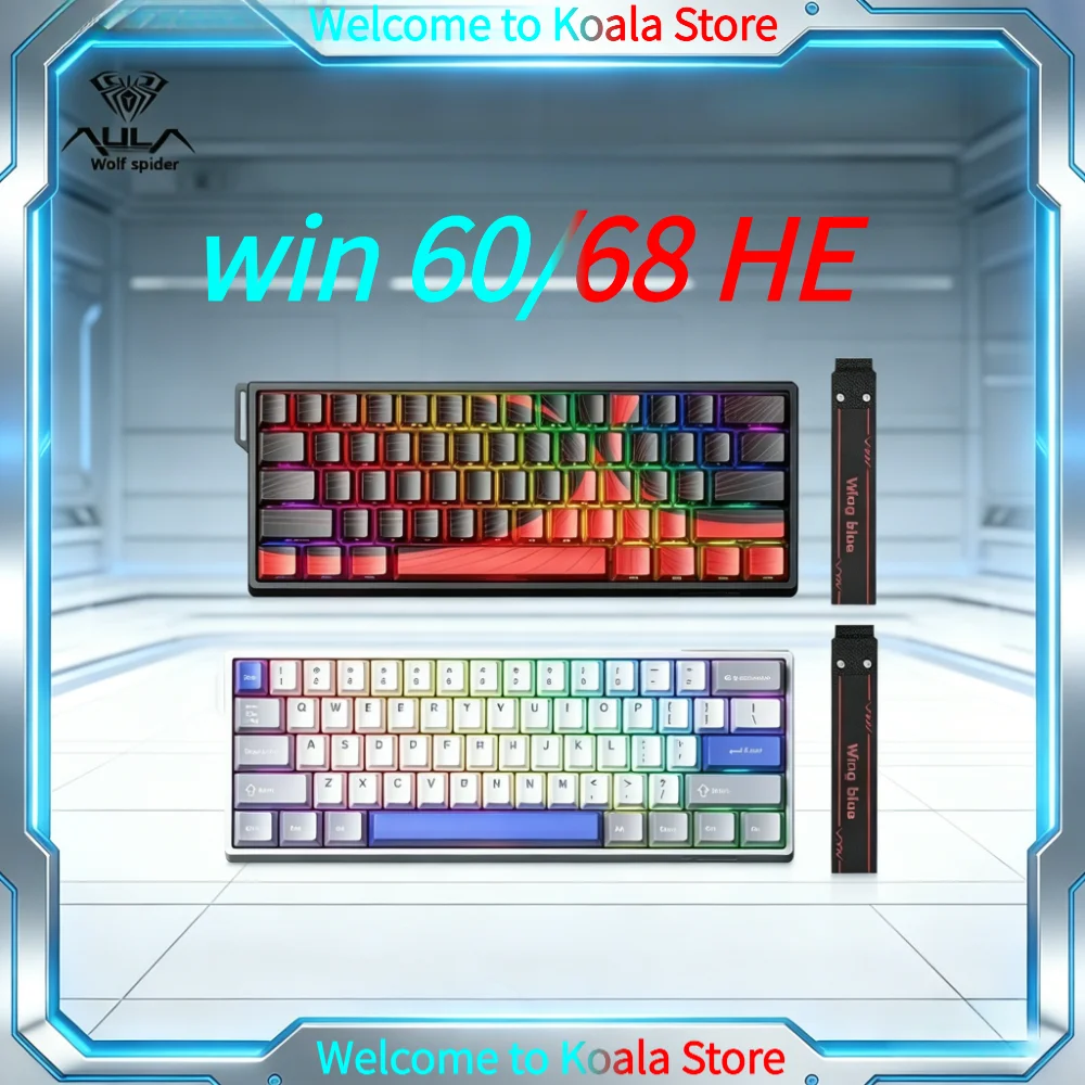 AULA Win60/68 HE Magnetic Switch Keyboard 8K RGB Hot-Swap Wired Mechanical Gaming Keyboard for Esports & Christmas Gifts