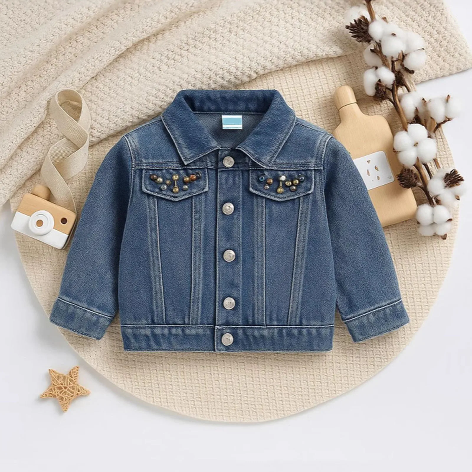 

Брюки и куртка для девочек, детское модное джинсовое пальто, изысканная одежда с вышивкой букв для мальчиков и девочек, милые пальто для девочек