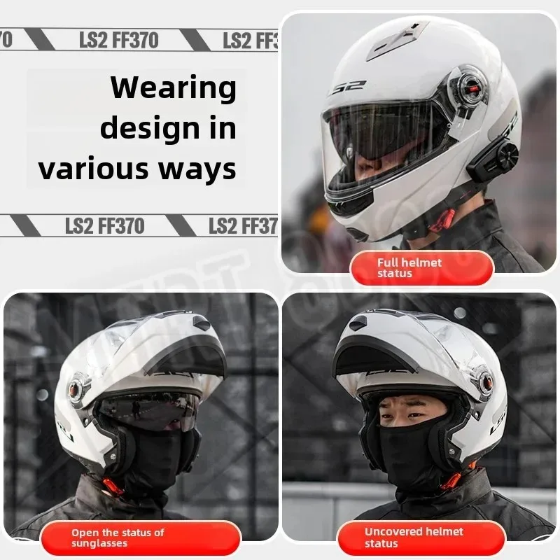 LS2-Casque de moto Flip Up Tech pour hommes et femmes, casque de course d'aventure, course sportive, casque de moto intégral