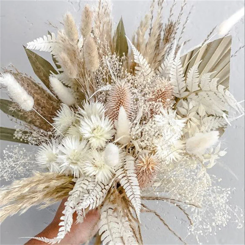 

Vintage Dried Flower Bouquet, Boho Wedding Bridal Bridesmaid, Artificial Flower, Festive Party, Home Christmas Rustic Decor