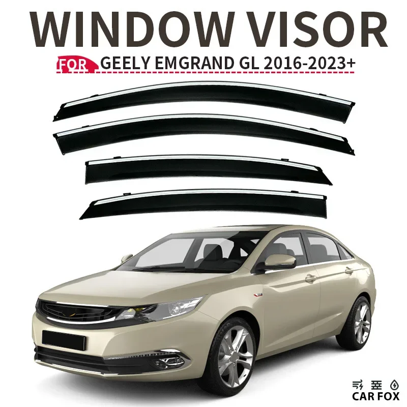 

For Geely Emgrand GL 2016-2023 Car Window Visor Awning Shelters Windshield Side Window Rain Sun Shade Auto Accessories