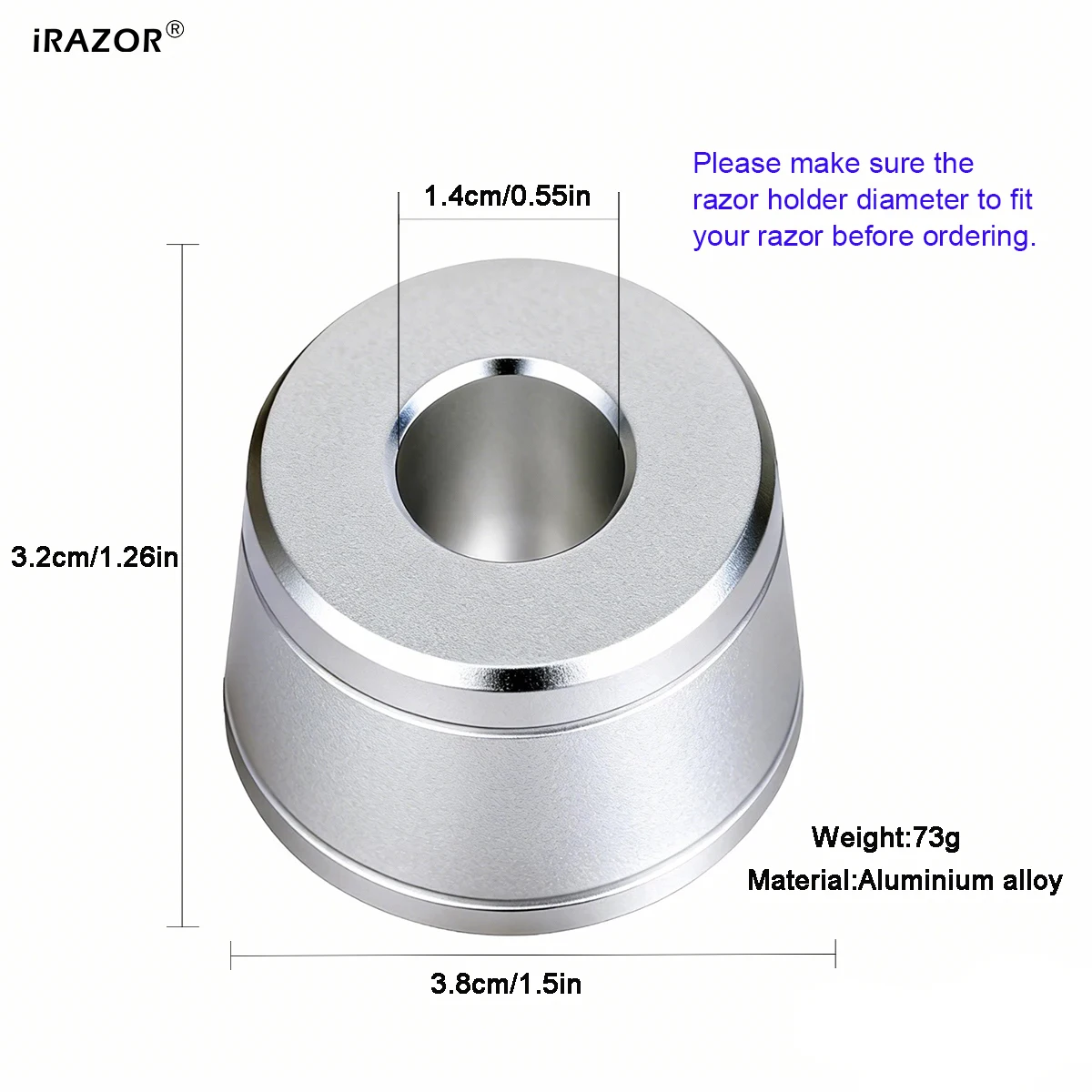 iRAZOR Safety Razor Stand,Opening Dia 0.55