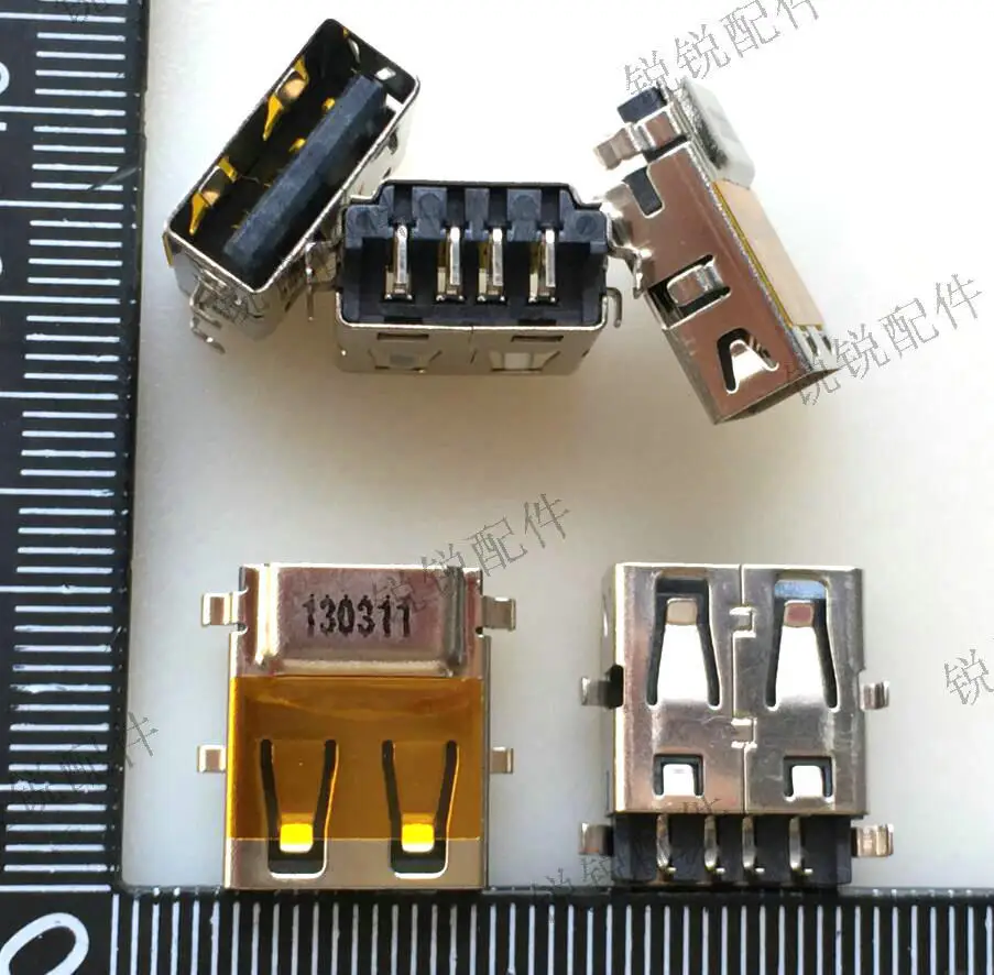 Fro USB2.0 female seat 4P AF sinking plate 90 degrees, notebook, computer USB port, socket connector