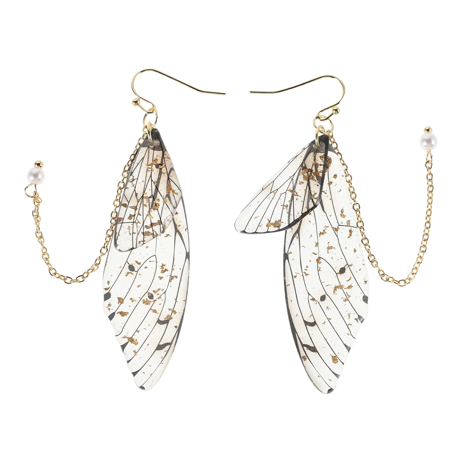 

2pcs Butterfly Pearl Gradient Fake Dangle Jewelry For Wedding Party Daily Wear Elegant Lightweight Summer Drop Earrings Vintage