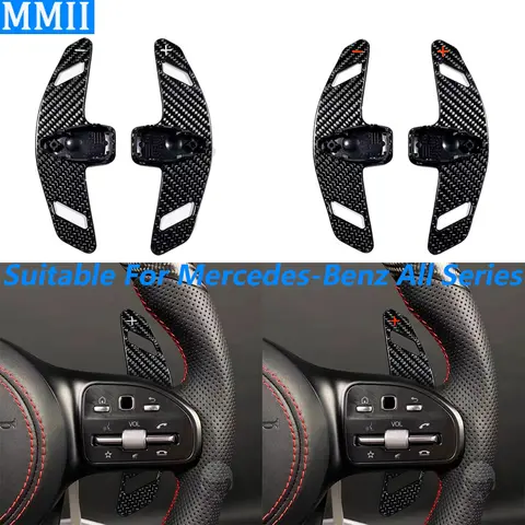 For Benz C-Class S205 A205 W205 C205 C43 C63 Carbon Fiber Steering Wheel Paddle Shifter Extensions Car Modification Accessories