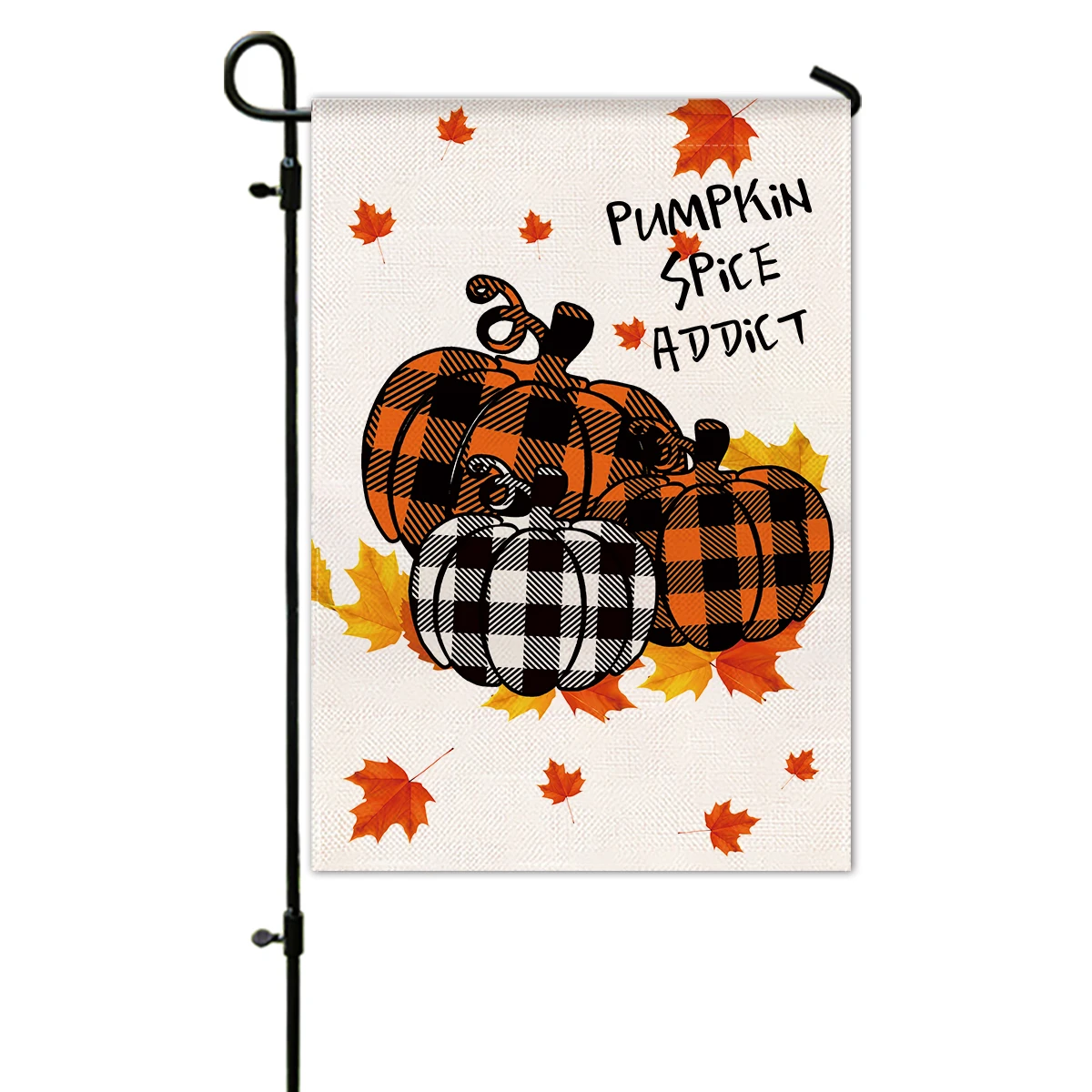 Thanksgiving Garden Outdoor Flag Autumn Maple Leaf Pumpkin Turkey Harvest Hanging  Decoration 30*45cm